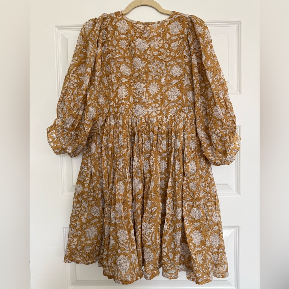 Daughters of India Kyra Mini Dress in Cumin - Picture 3 of 3